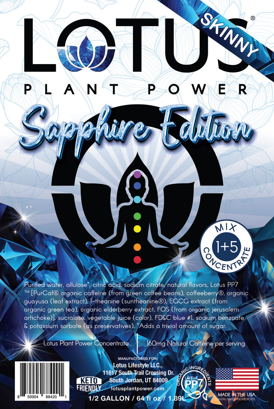 Sapphire Lotus Plant Power Zero Sugar Concentrate