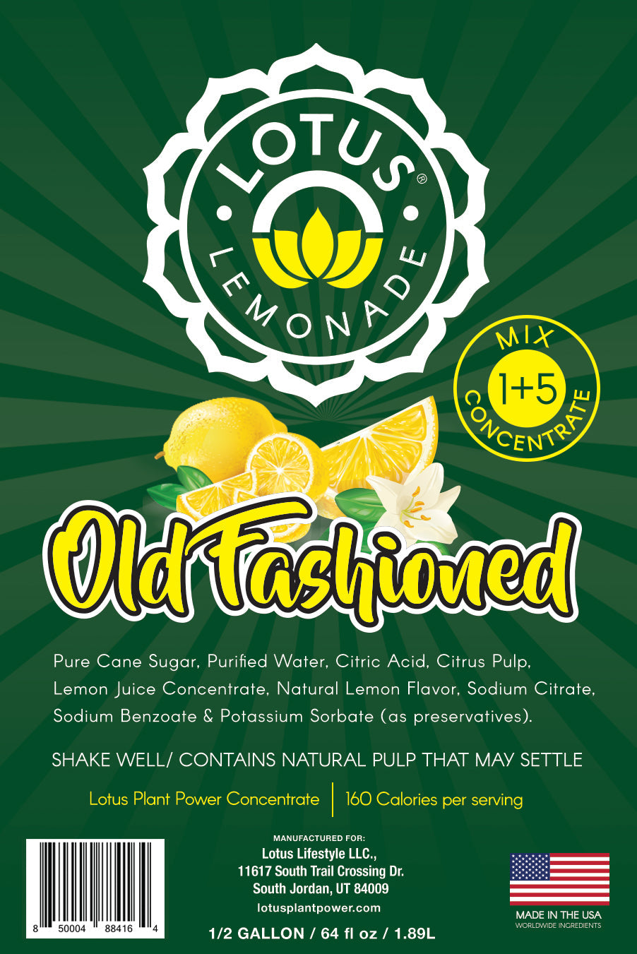 Lotus Old Fashioned Lemonade Concentrate (No Caffeine)